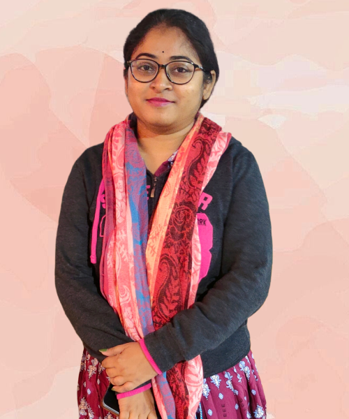 Kankana Dutta, home tutor, smiling in her teaching room